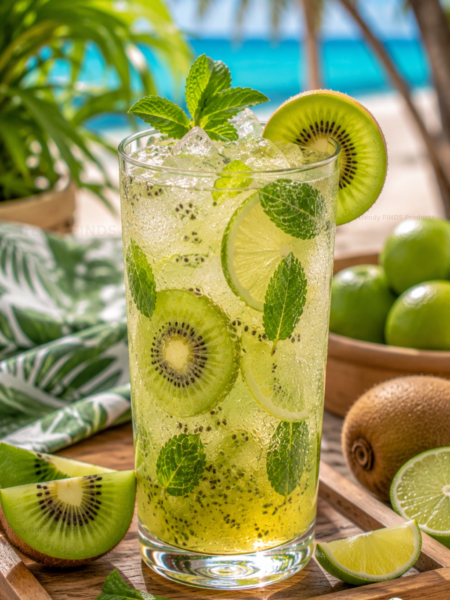 Kiwi Lime Refresher Mocktail Recipe