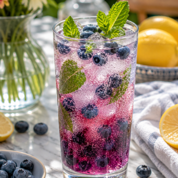 Blueberry Spritzer Mocktail Recipe