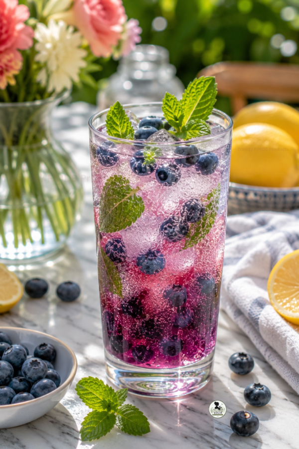Blueberry Spritzer Mocktail Recipe