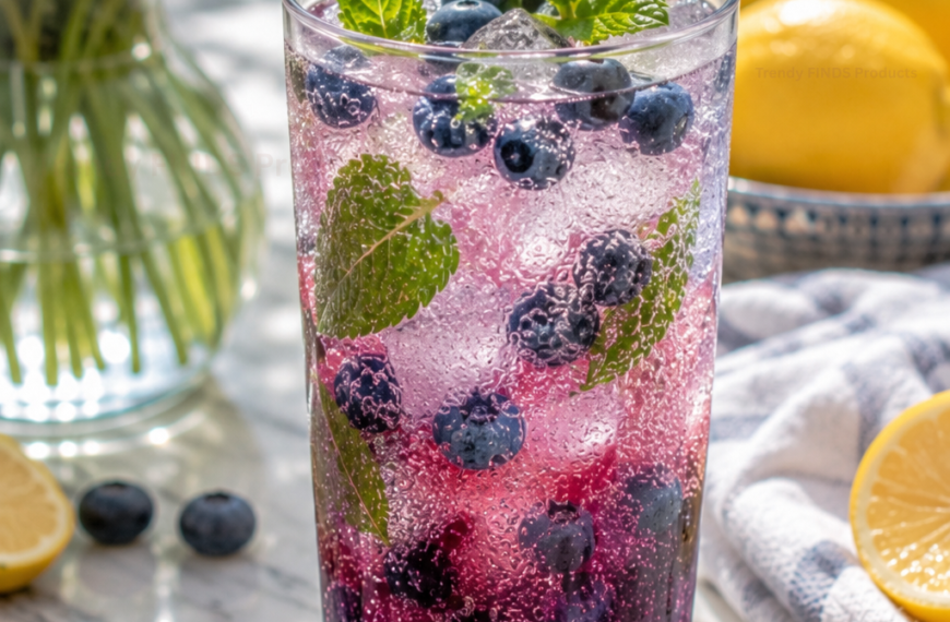 Blueberry Spritzer Mocktail Recipe