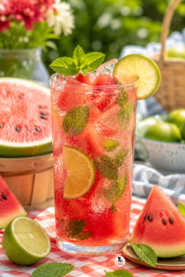 Watermelon Cooler Mocktail Recipe