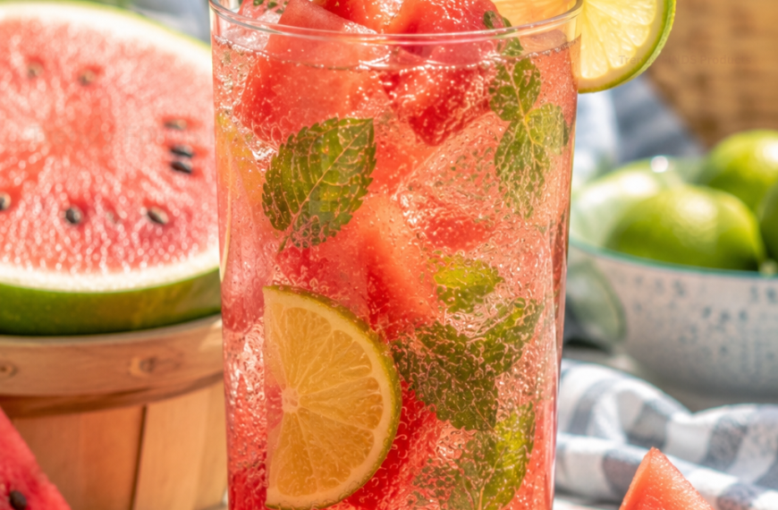 Watermelon Cooler Mocktail Recipe