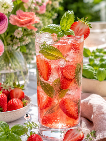 Strawberry Basil Sparkler Recipe