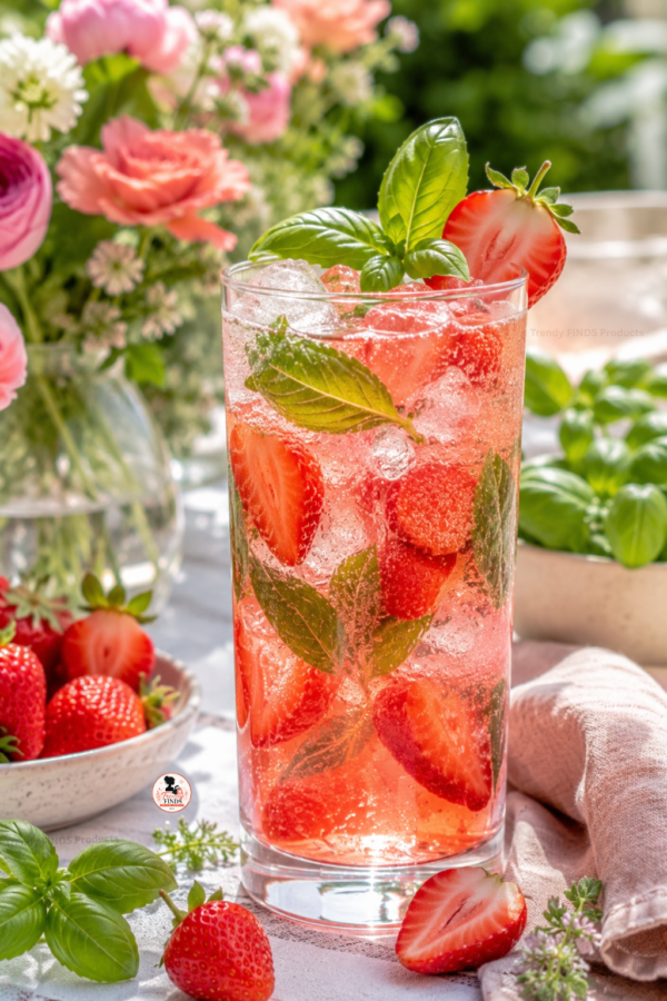 Strawberry Basil Sparkler Recipe
