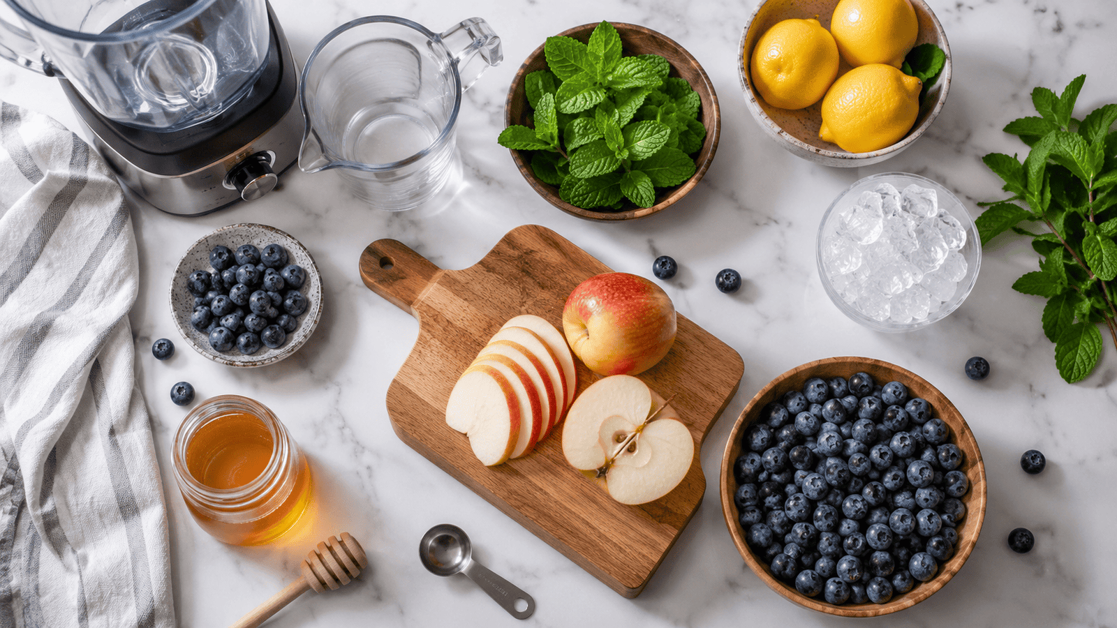 Blueberry Apple Splash Recipe (Healthy Homemade Fruit Drink)