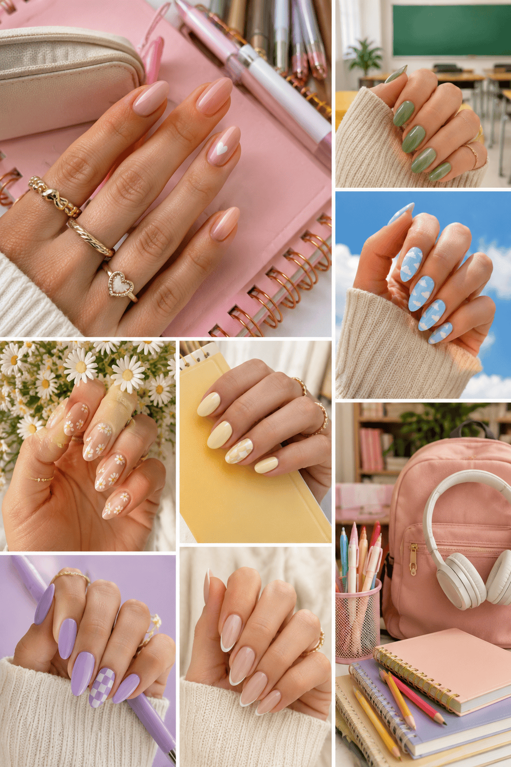 Cute back to school nail ideas