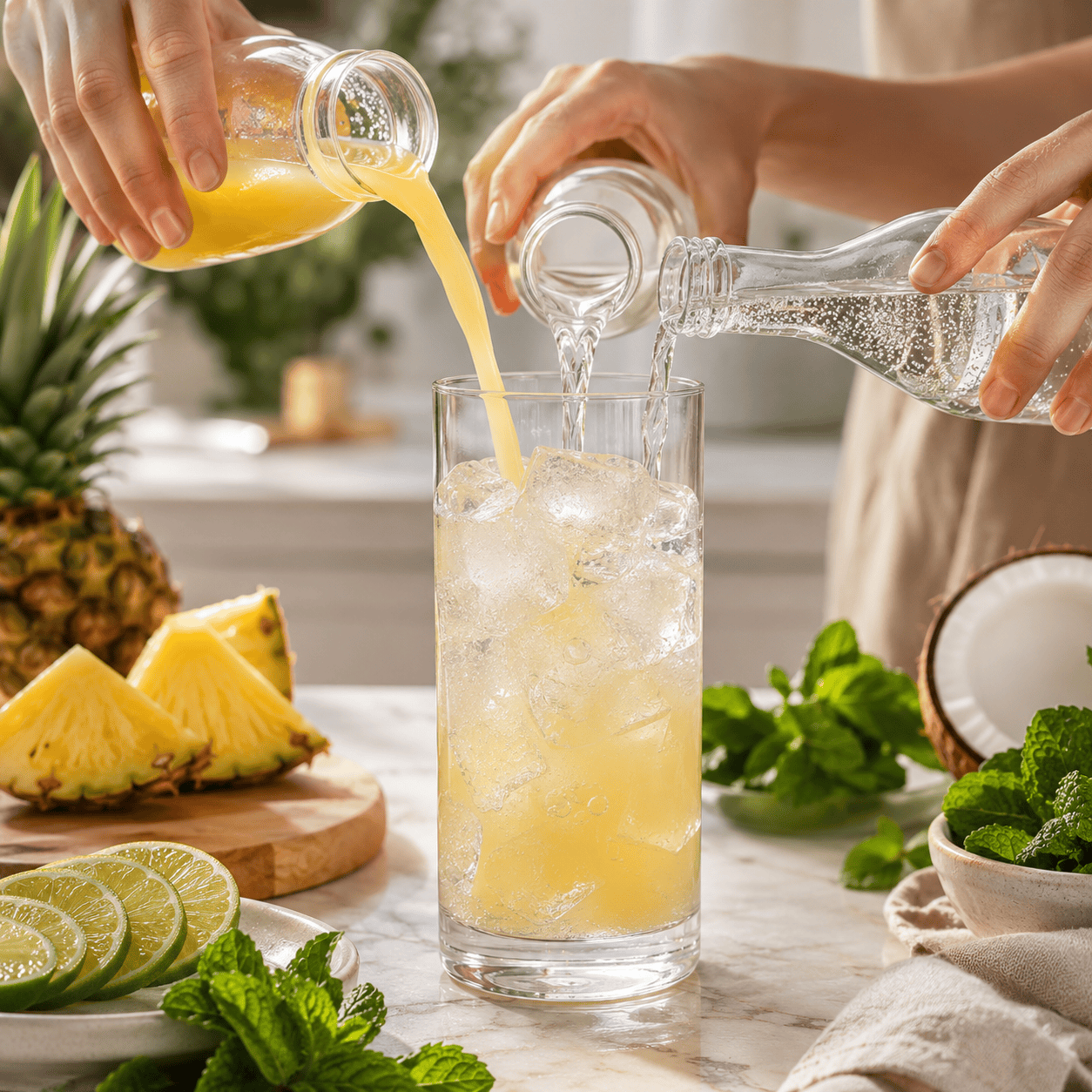 #3 — Making Pineapple Coconut Mocktail