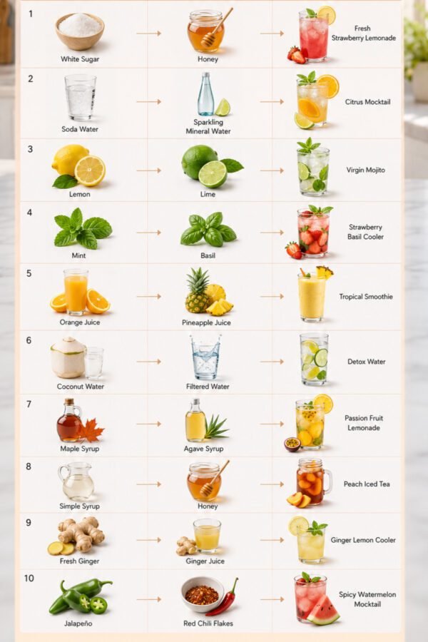 Drink Ingredient Swap Chart