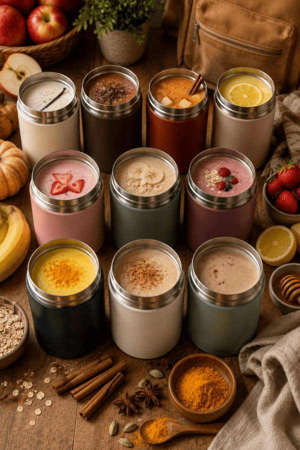 Preheating a thermos before adding a warm drink